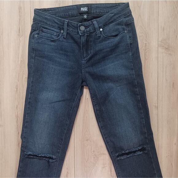 Paige Verdugo Ankle Ultra Skinny Jeans in Kaleea Raw Hem 26W - Picture 2 of 10